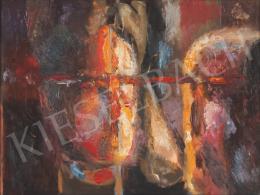  Kornis György - Kék emlékezés, 2004; 30x40; olaj, vászon